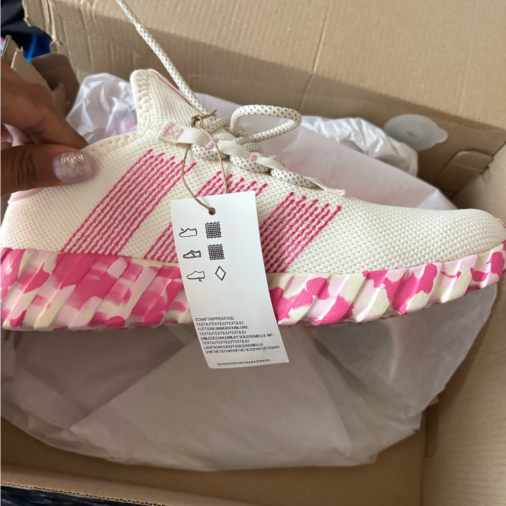 adidas Women's Sneakers in Cream and Pink